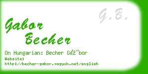 gabor becher business card